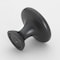 Gliderite Hardware 1-1/4 in. Matte Black Rippled Cabinet Knob, 5PK 5415-MB-5 - alternate 3